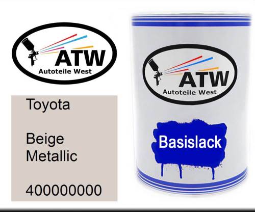 Toyota, Beige Metallic, 400000000: 500ml Lackdose, von ATW Autoteile West.